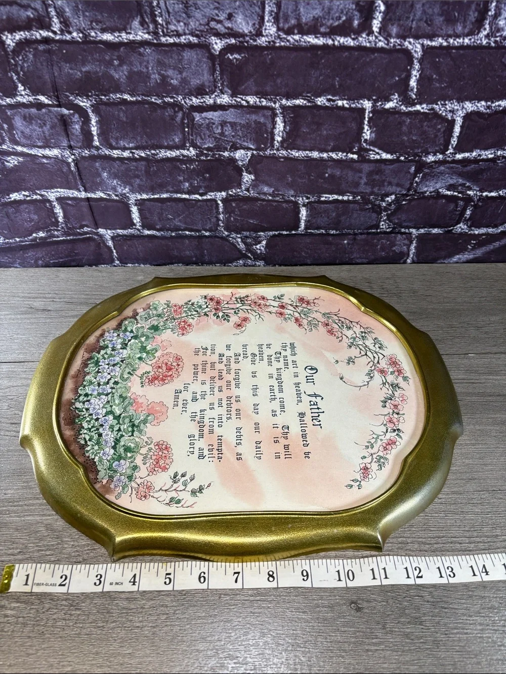 Vintage Oval Framed Wall Hanging 